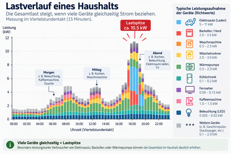 Lastspitze Visualisierung Viertelstunde